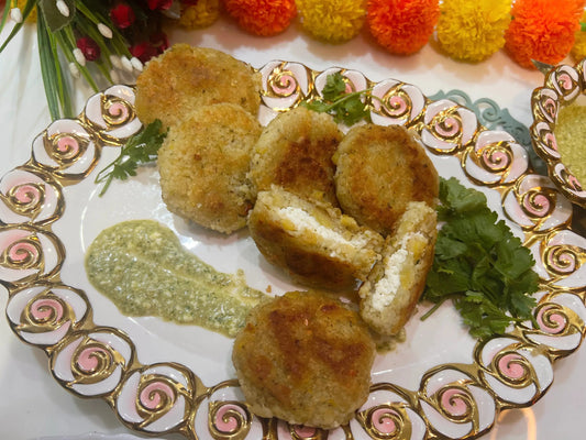 Millet-paneer-cutlets-Vrat-ki-tikki-Kache-kele-ki-tikki Krafted Millets