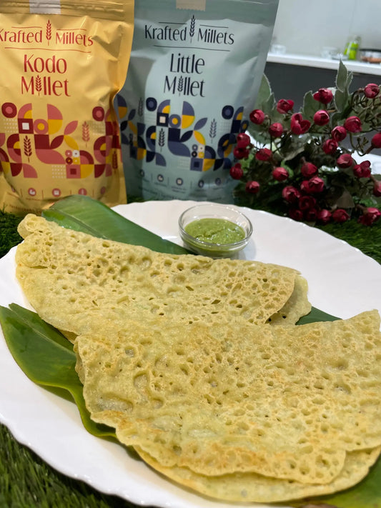 Vrat-ke-chillade-Sama-Dosa-Little-Millet-Dosas Krafted Millets
