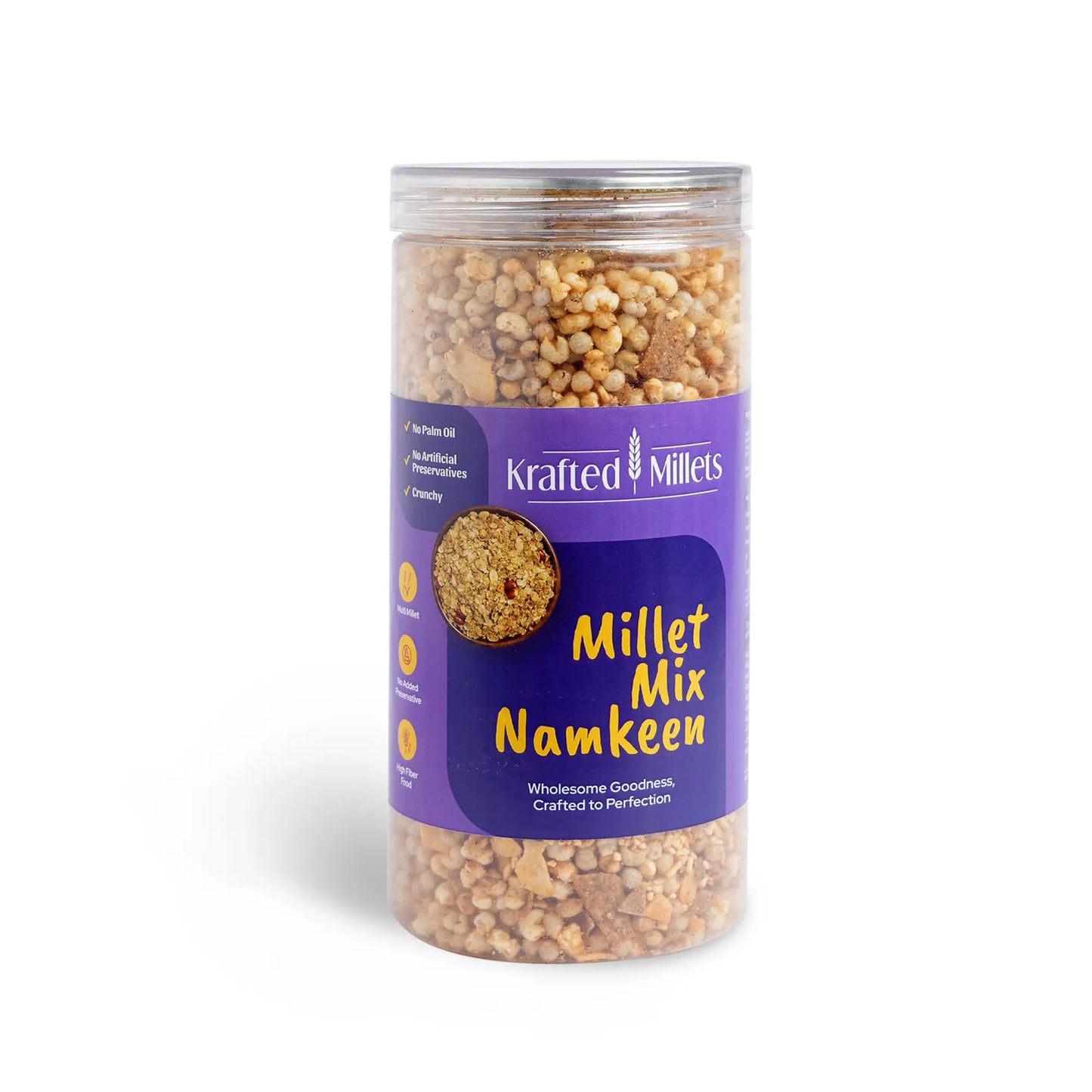 Roasted Millet Mix Namkeen – Crunchy, Healthy & Wholesome Snack -Pack of 2.