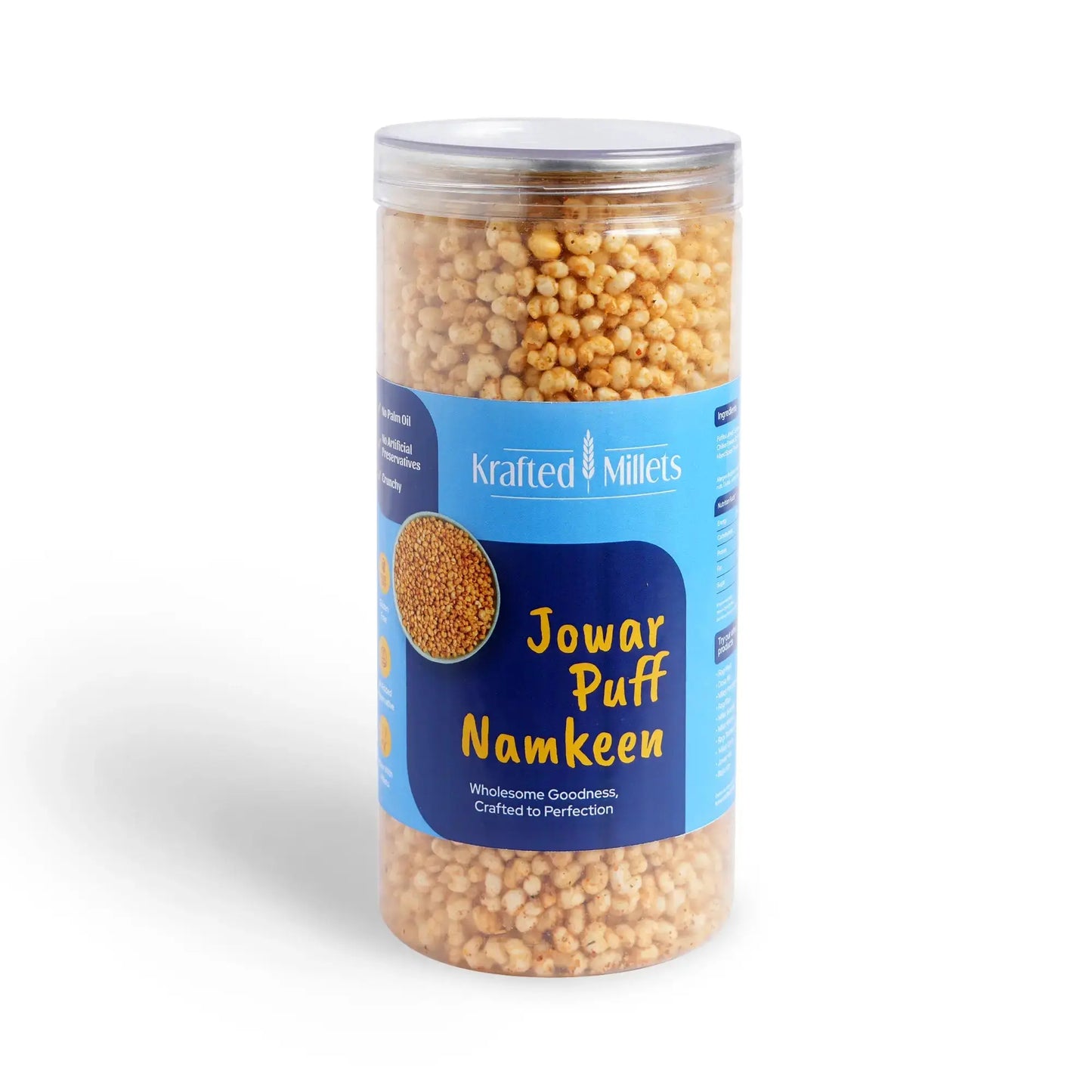 Roasted Jowar Puff Namkeen β Pack of 2 | Crunchy, Gluten-Free & Healthy Snack.
