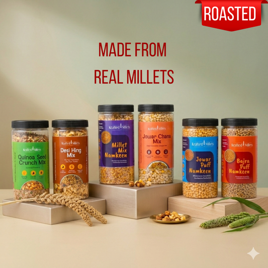 Krafted Millets Healthy Namkeen & Crunch Mix Range