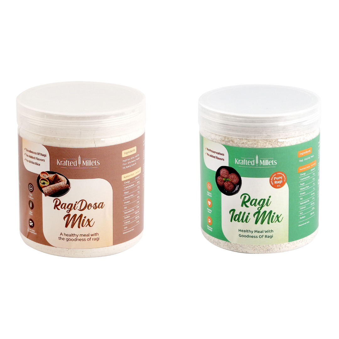 Ragi Idli Mix and Ragi Dosa Mix