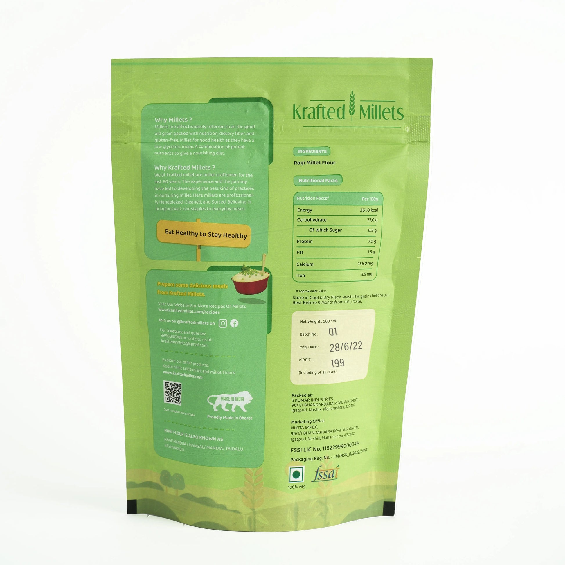 Ragi Millet Flour.