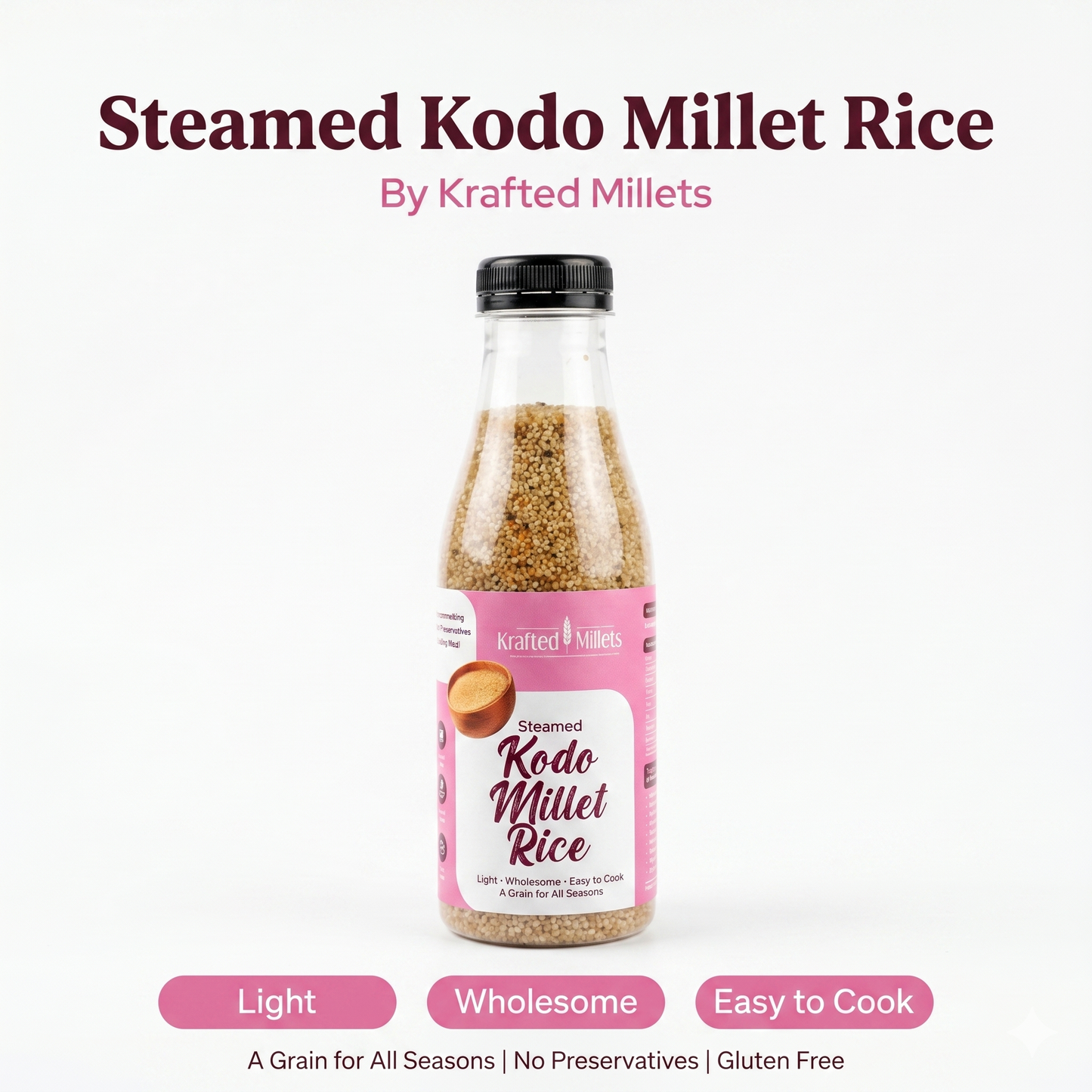 Steamed Kodo Millet Rice