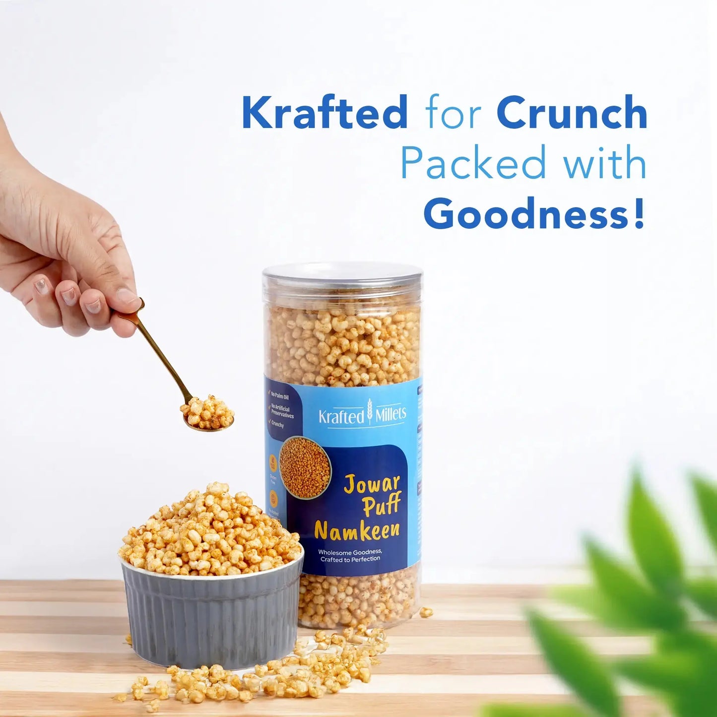 Roasted Jowar Puff Namkeen β Pack of 2 | Crunchy, Gluten-Free & Healthy Snack.