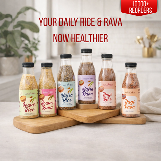 Jowar Rice, Bajra Rice, Ragi Rice & Rava Variety Pack of - 6