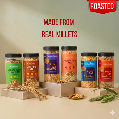 Krafted Millets Healthy Namkeen & Crunch Mix Range