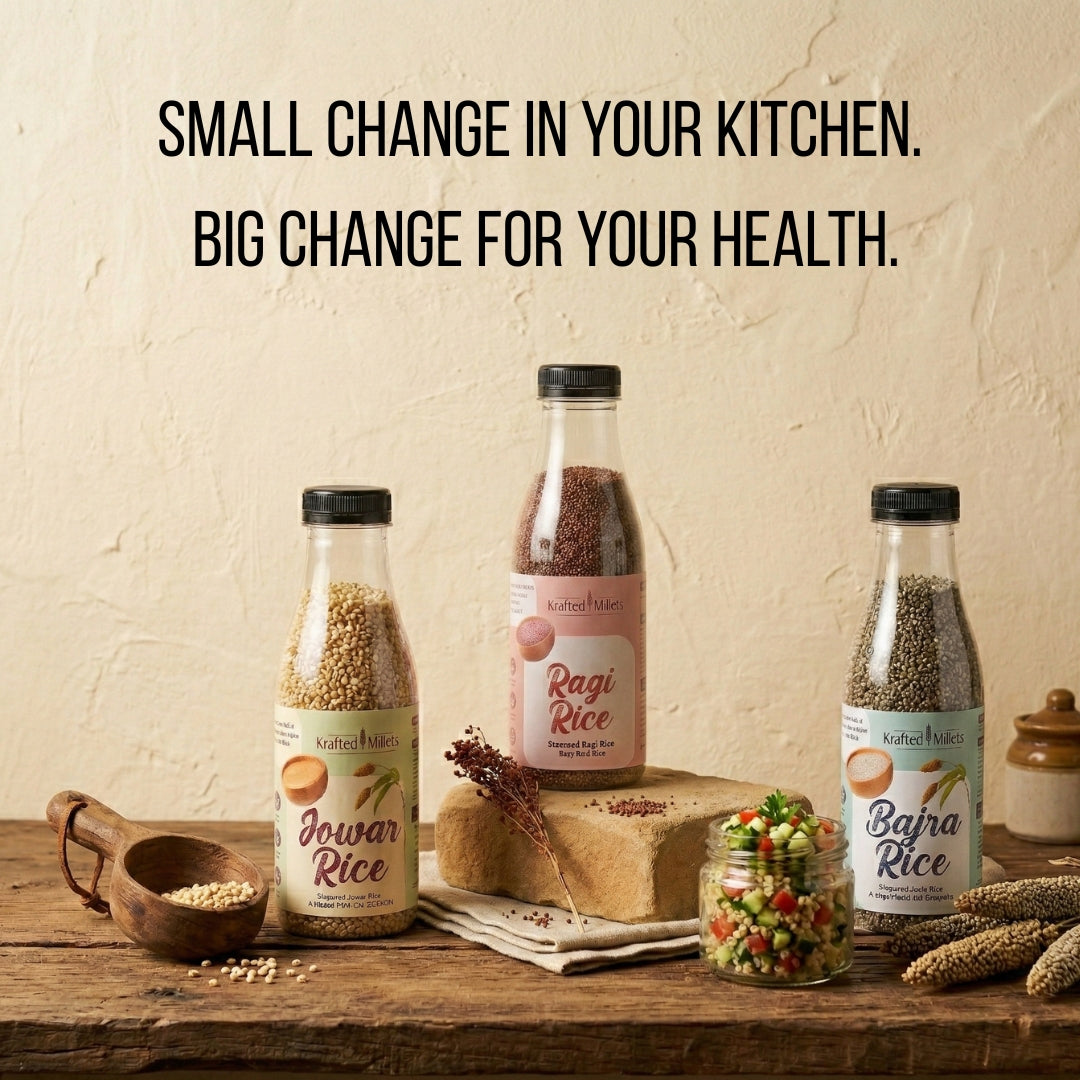 Jowar Rice, Bajra Rice and Ragi Rice