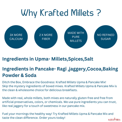 Millet Pancake mix and Millet Upma mix