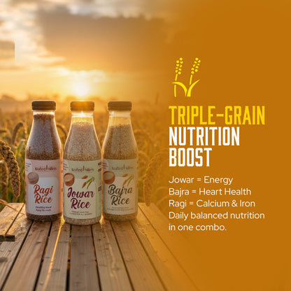 Jowar Rice, Bajra Rice and Ragi Rice