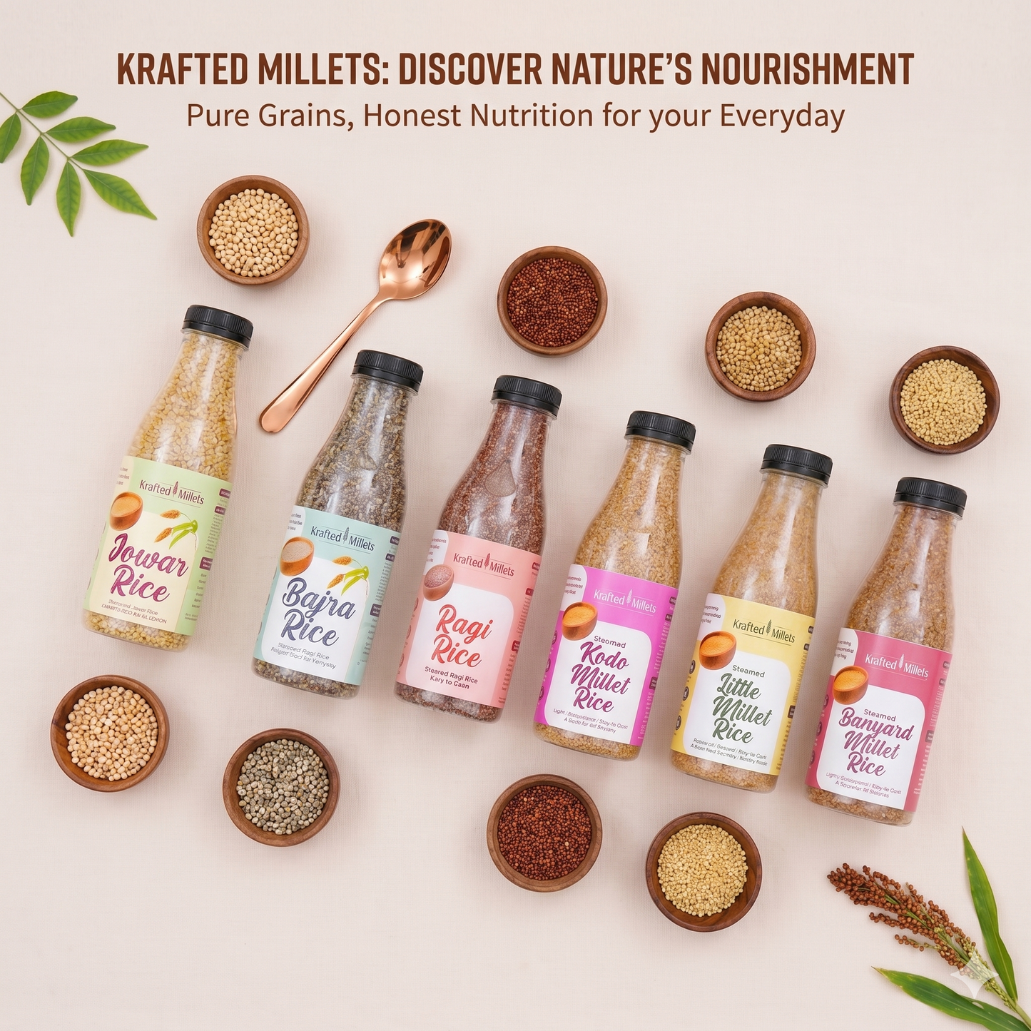 Millet Rice Combo (Pack of 6) | Jowar, Bajra, Ragi, Kodo, Little & Banyard