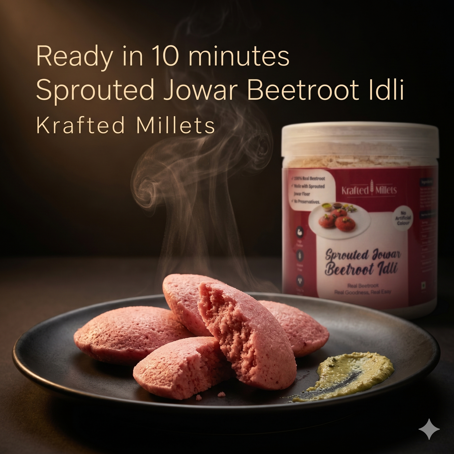 Sprouted Jowar Beetroot Idli Mix