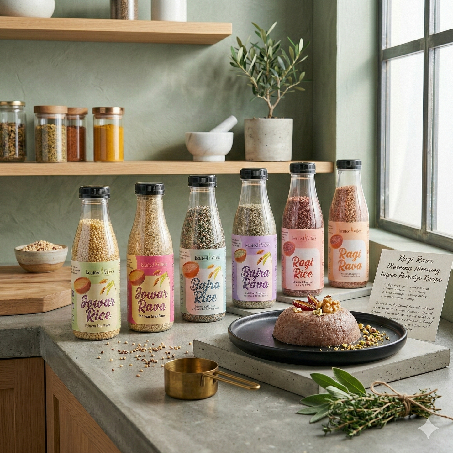 Jowar Rice, Bajra Rice, Ragi Rice & Rava Variety Pack of - 6