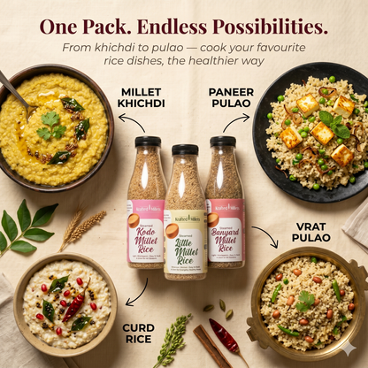 Steamed Millet Combo – Little, Kodo & Barnyard