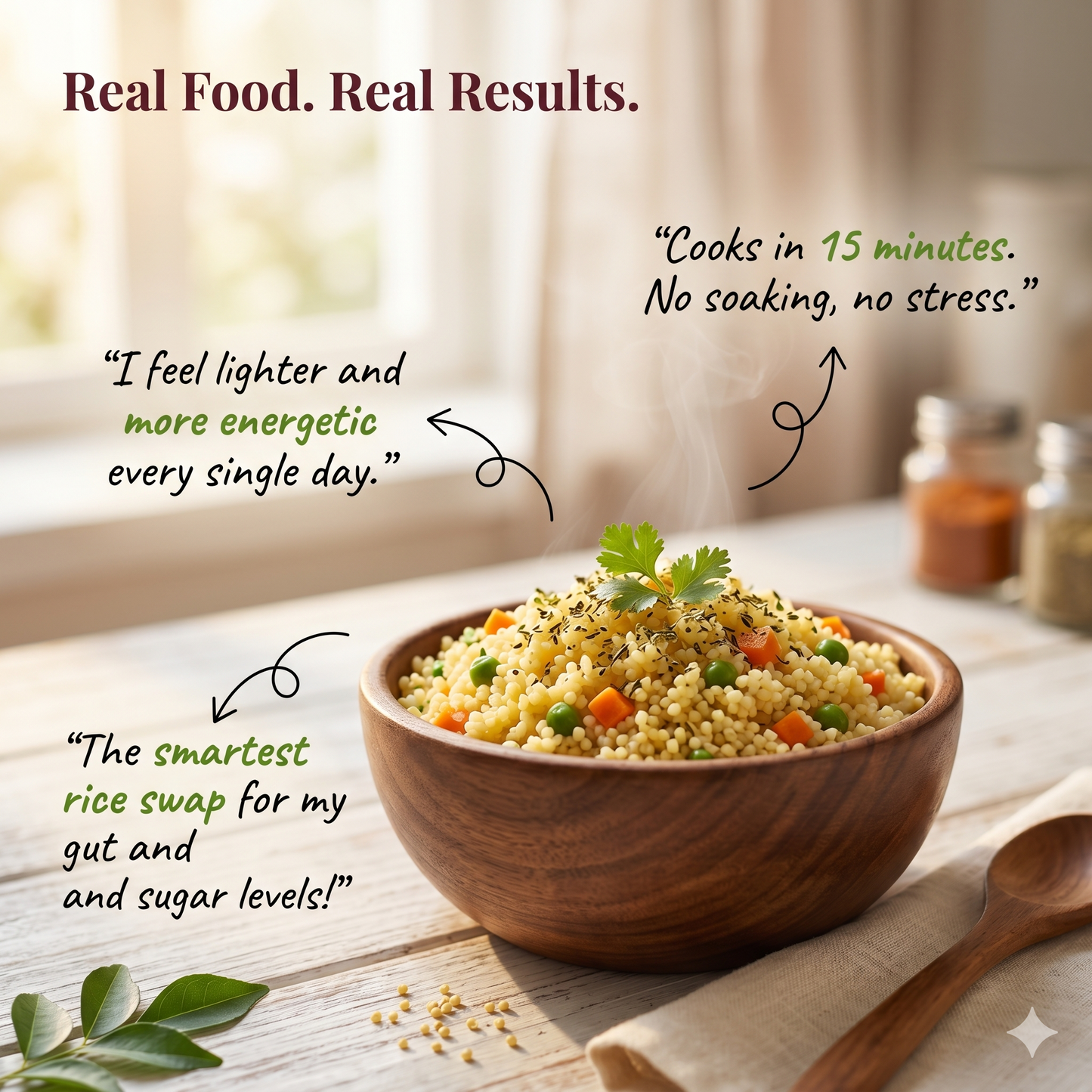 Steamed Millet Combo – Little, Kodo & Barnyard