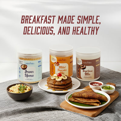 Breakfast Combo - Pancake, Dosa and Jowar Upma