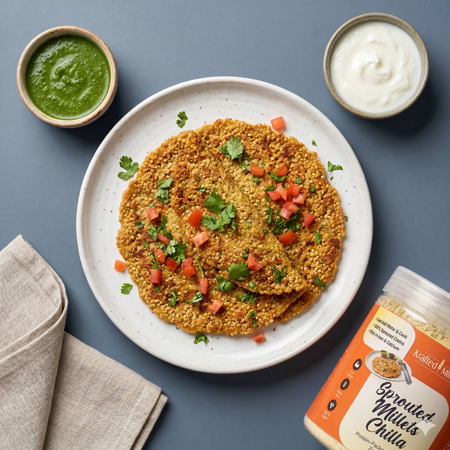 Sprouted Millets Chilla — Protein-Packed Breakfast