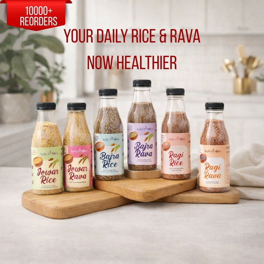 Millet Rice & Rava Pack of 6 Products (Jowar, Bajra, Ragi) | 2.3 kg